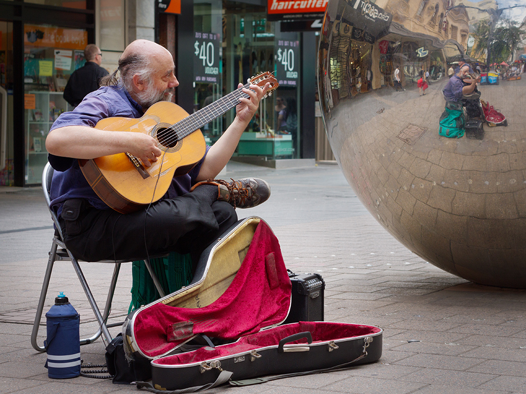 Spanish Guitar Busker