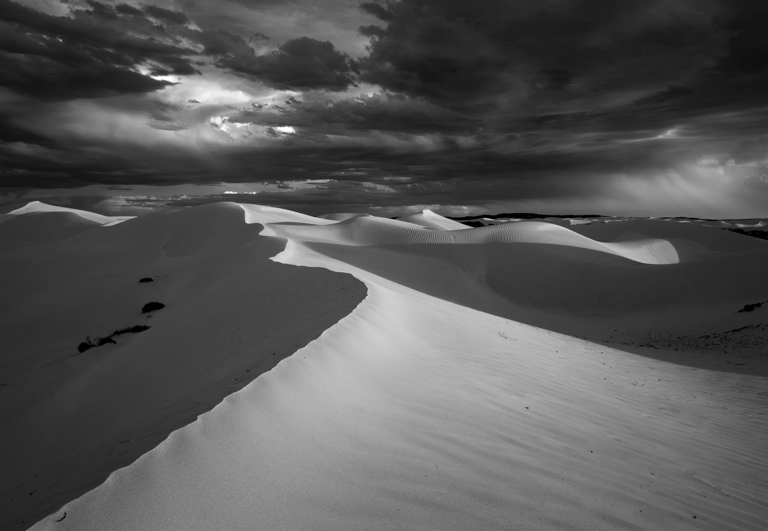 9~David Smith, EFIAP_p GMAPS~Storm Clouds over Sand Dunes~2026-08-18~Print - Mono.jpg