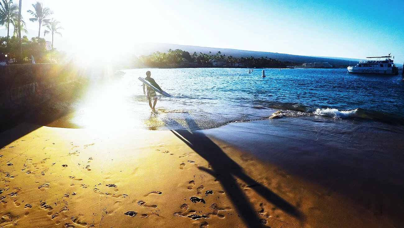 /Hawaii. Maintaining life-work balance. Sunrise paddle boarding & sunset surfing.