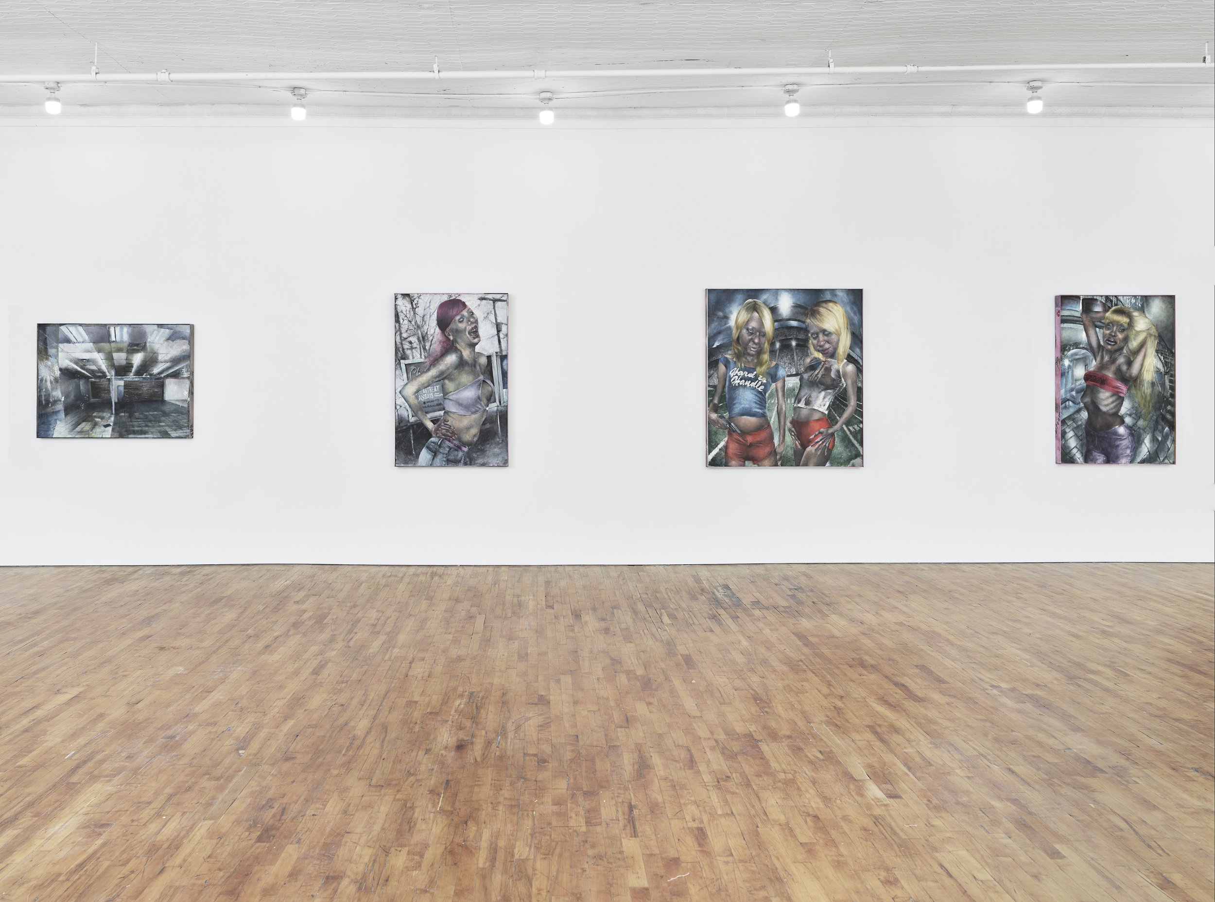 Installation view of Bad Girls Club at Tara Downs Gallery 