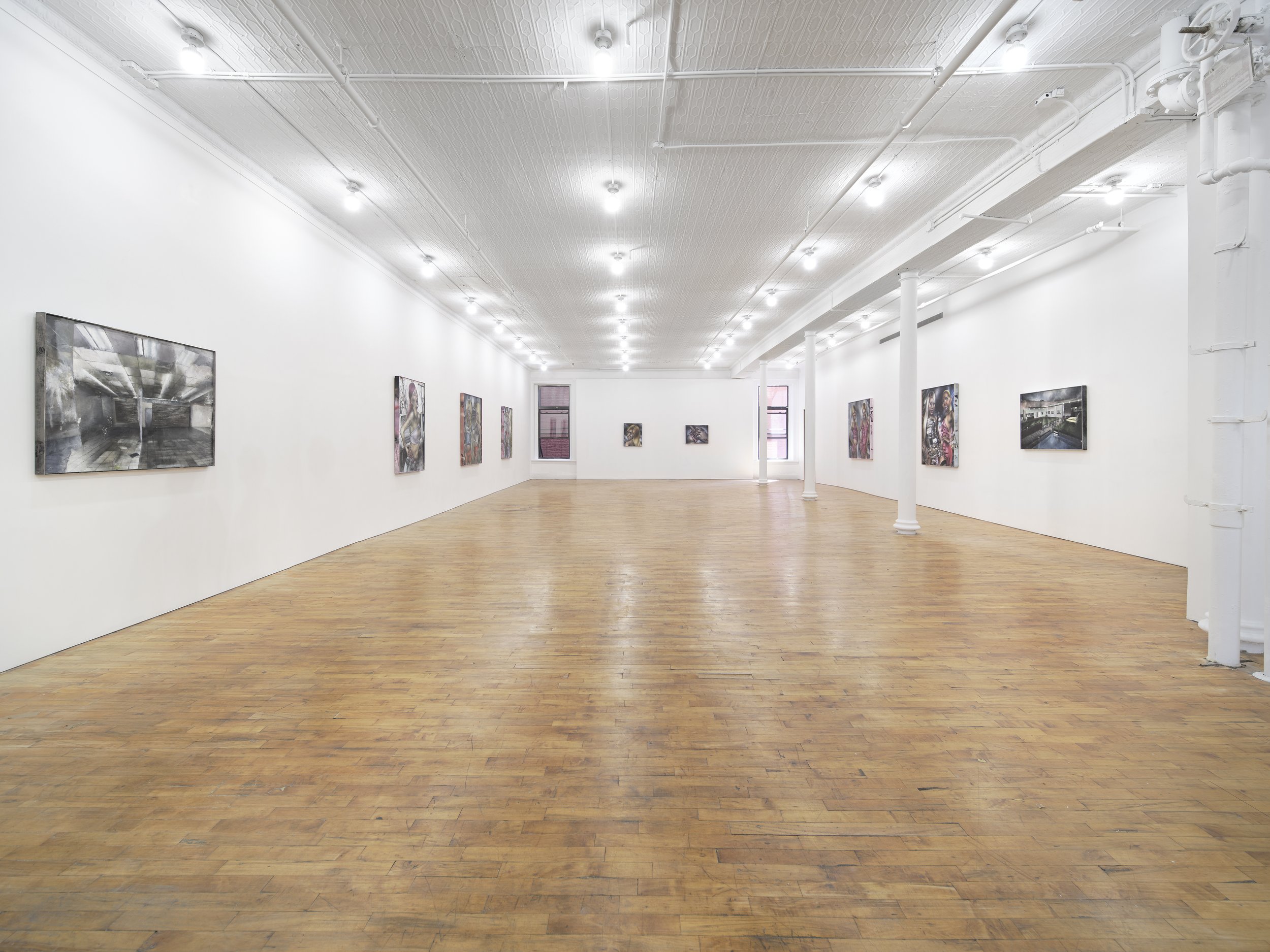 Installation view of Bad Girls Club at Tara Downs Gallery 