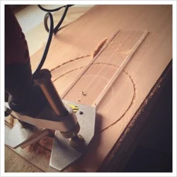 Cutting cedar to repair acoustic soundboard