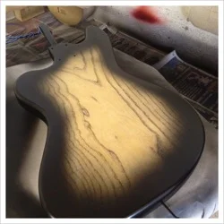 custom sunburst guitar finishing