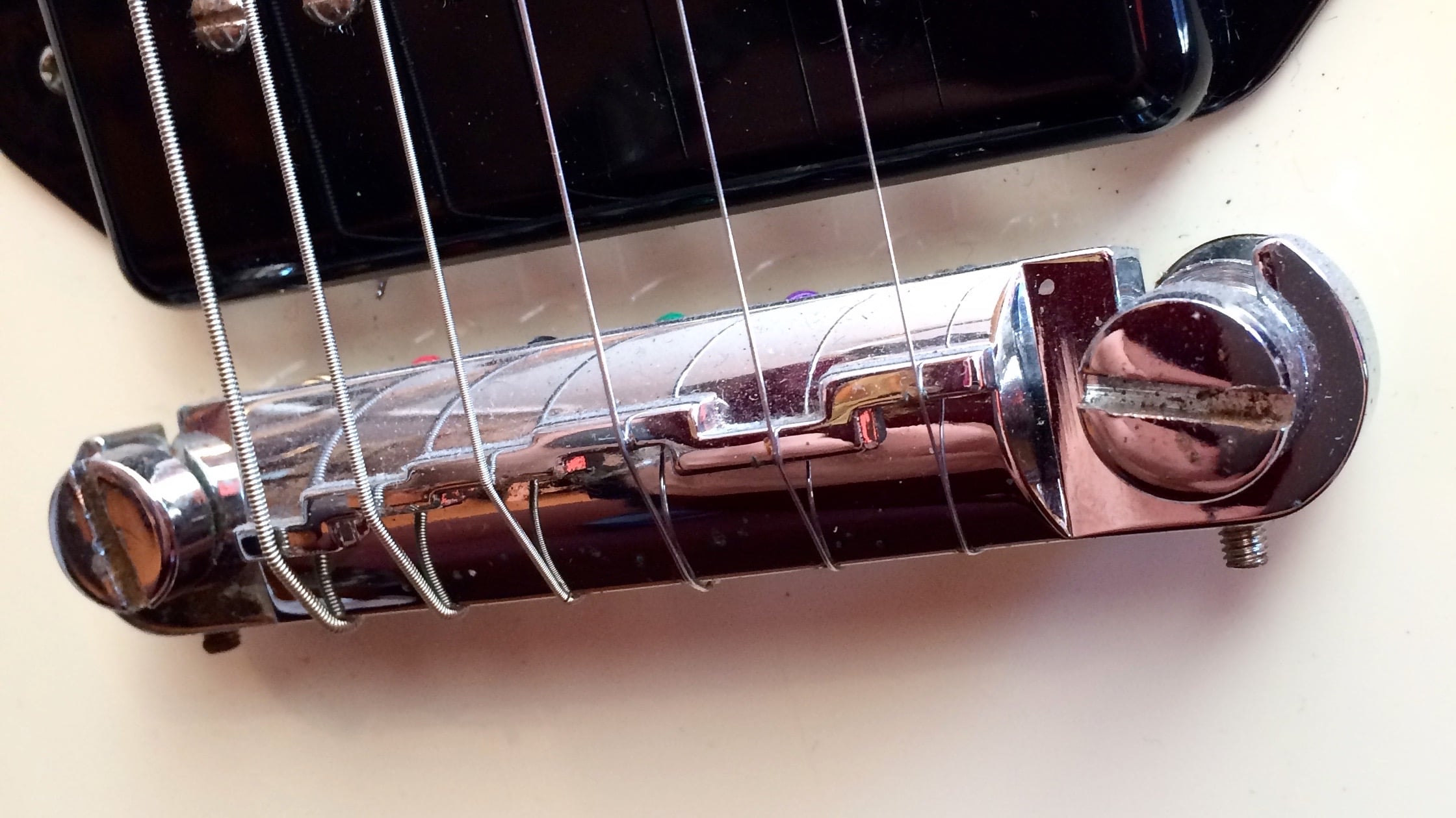 SODIAL Guitar Tune-O Matic Bridge Tailpiece Tail for Les Paul LP Style Set Black