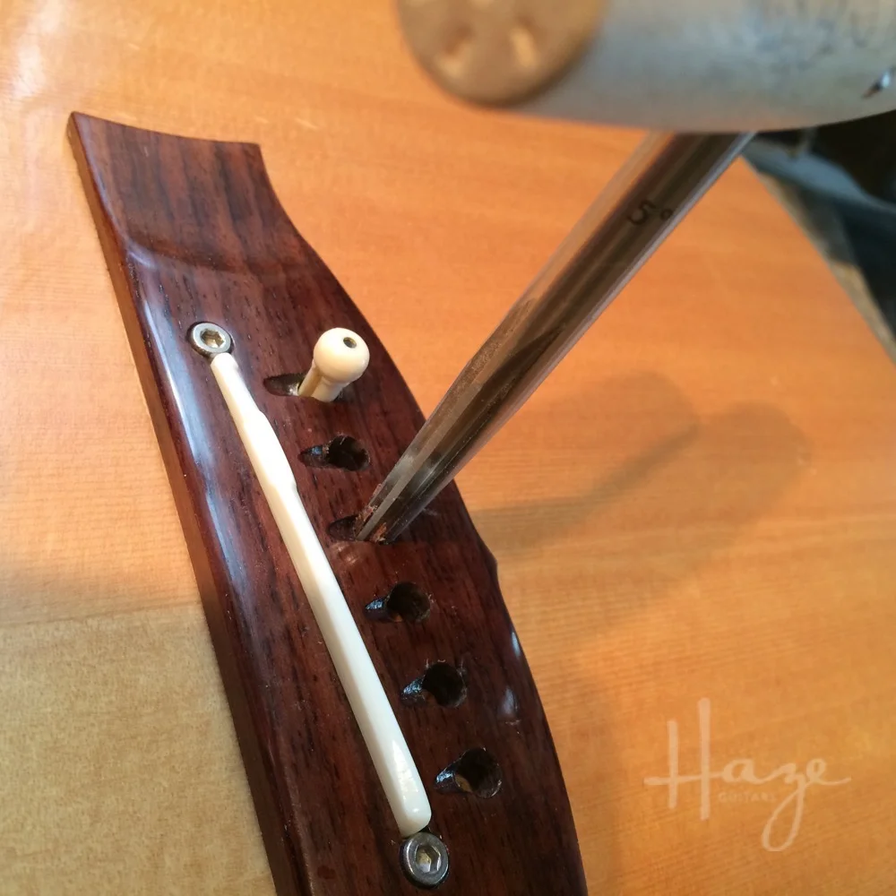 Shaving an Acoustic Guitar Bridge — Haze Guitars