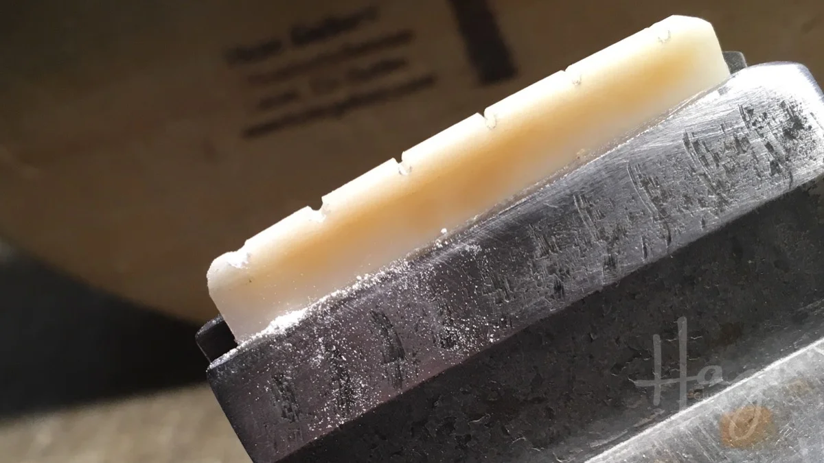 Filling A Low Nut Slot With Baking Soda And Superglue Haze Guitars