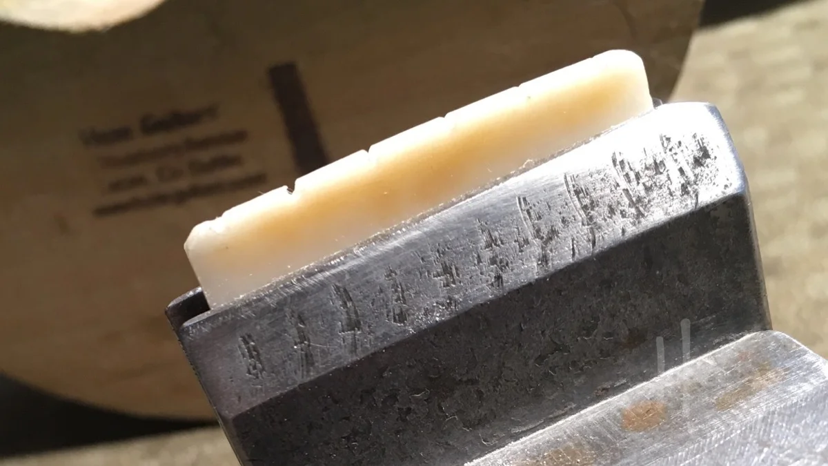 Filling A Low Nut Slot With Baking Soda And Superglue Haze Guitars