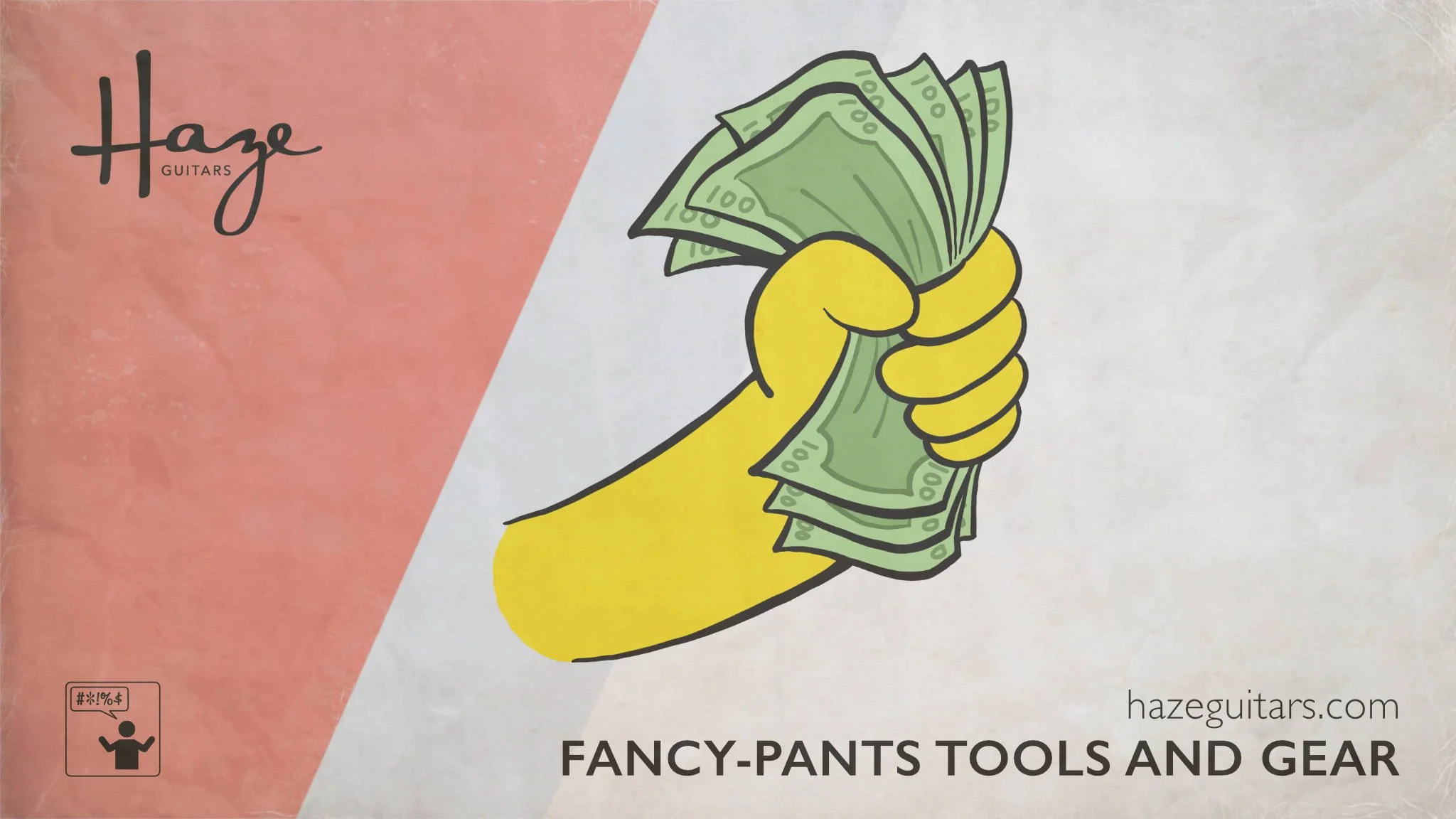 Cartoon fist full of money imploring you to take it.