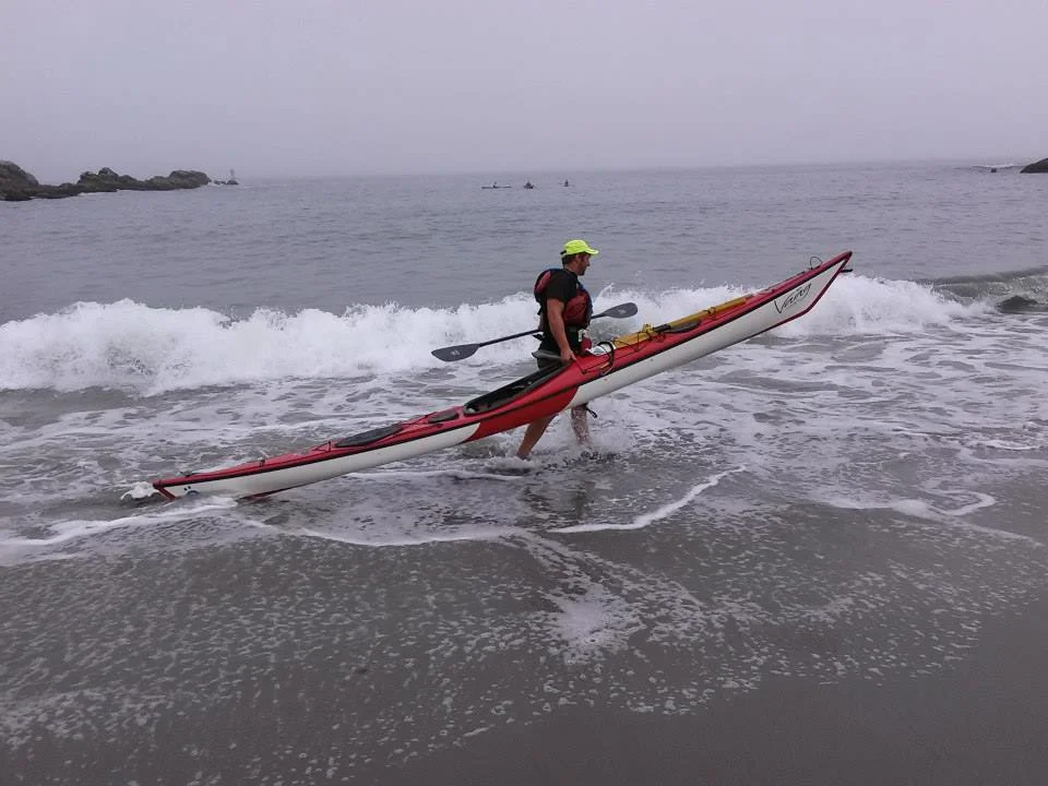 Joe prepares for a succesfull surf launch at our Crescent Beach location