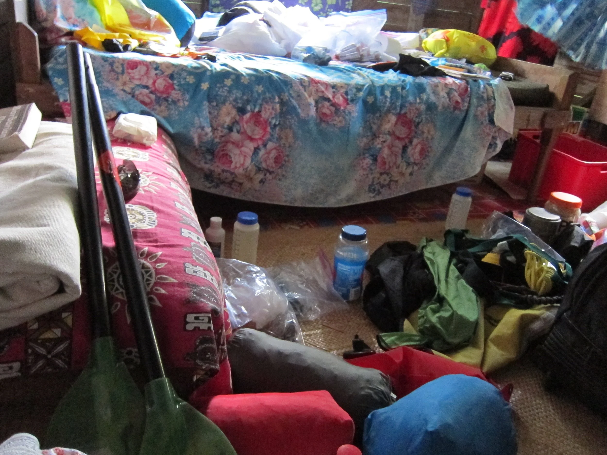 5 Sorting out paddle stuff in my guest room.jpg