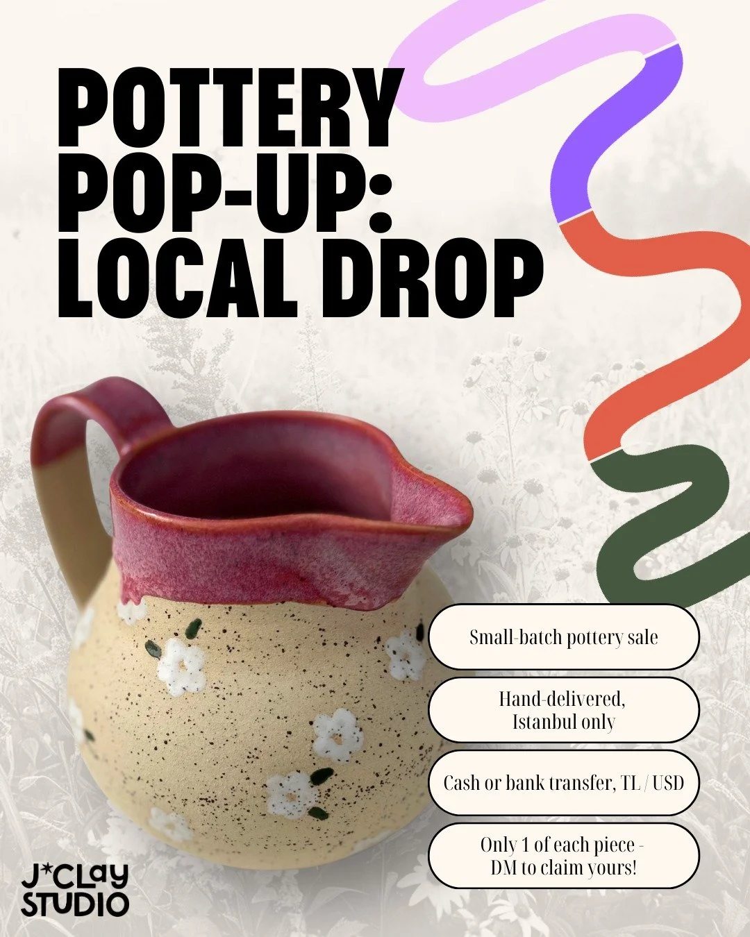 Big news &mdash; my first pottery sale is live! 🎉

I&rsquo;ve poured a lot of energy into these colorful, nature-inspired pieces over the past few months, and now they&rsquo;re all together in one post.

Every piece is one-of-a-kind and ready for a 