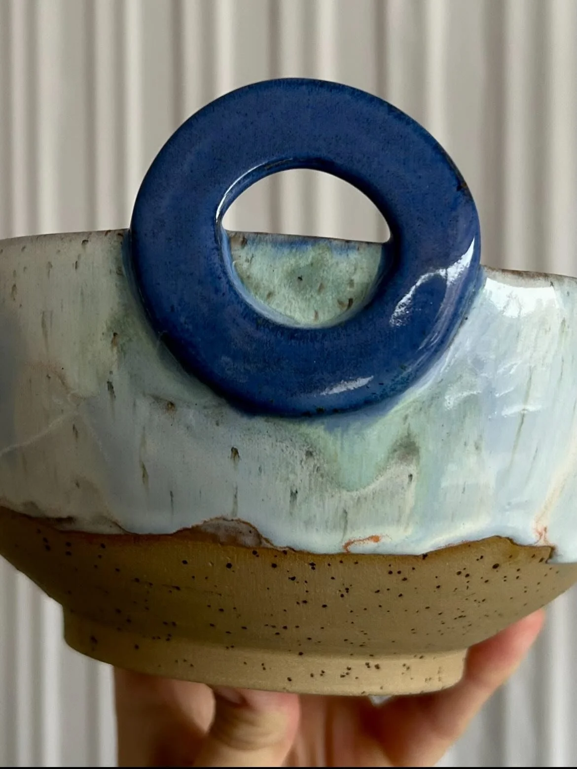 No time for glamour shots - she&rsquo;s off to a new home tomorrow! #wheelthrownceramics #potterydesign #spectrumglazes #functionalpottery #ceramicartist