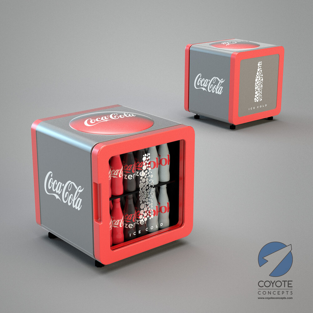 Coca-Cola Cube Cooler Red
