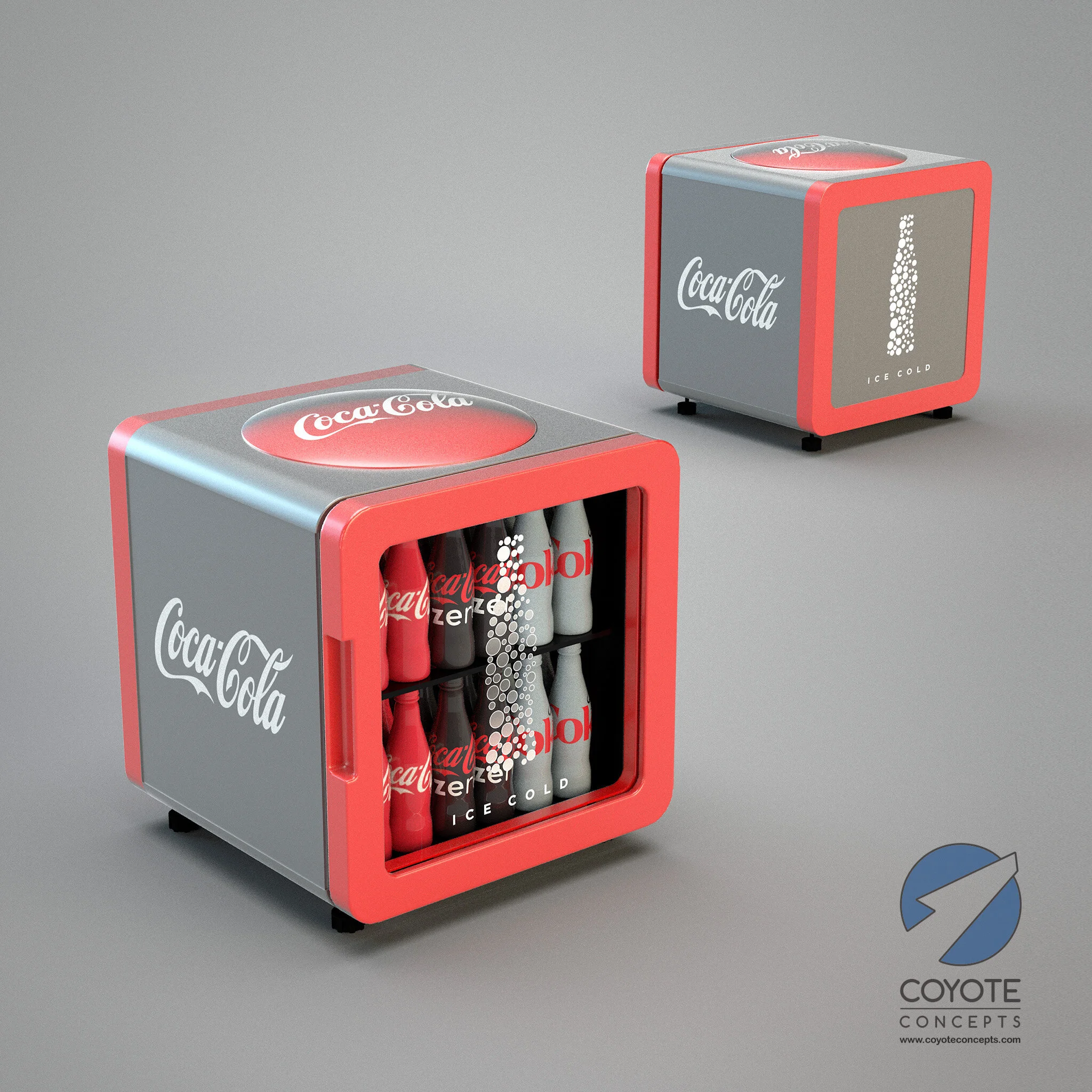 Cube cooler concept for infinitely flexible merchandising