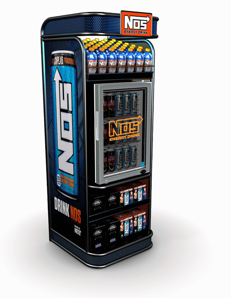 Coke NOS Full Throttle Energy Display
