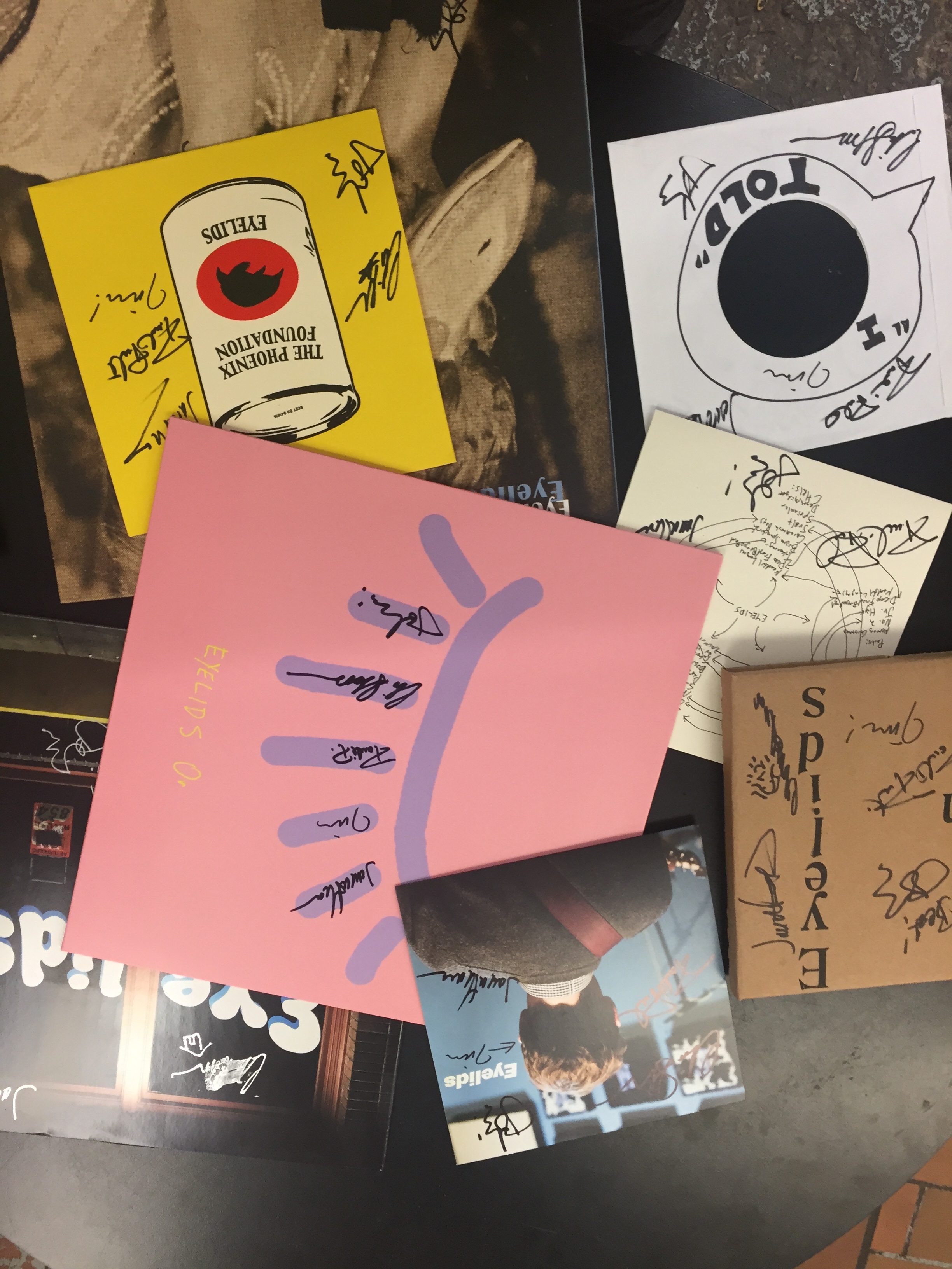 The winner... someone had every single EYELIDS release for us to sign...