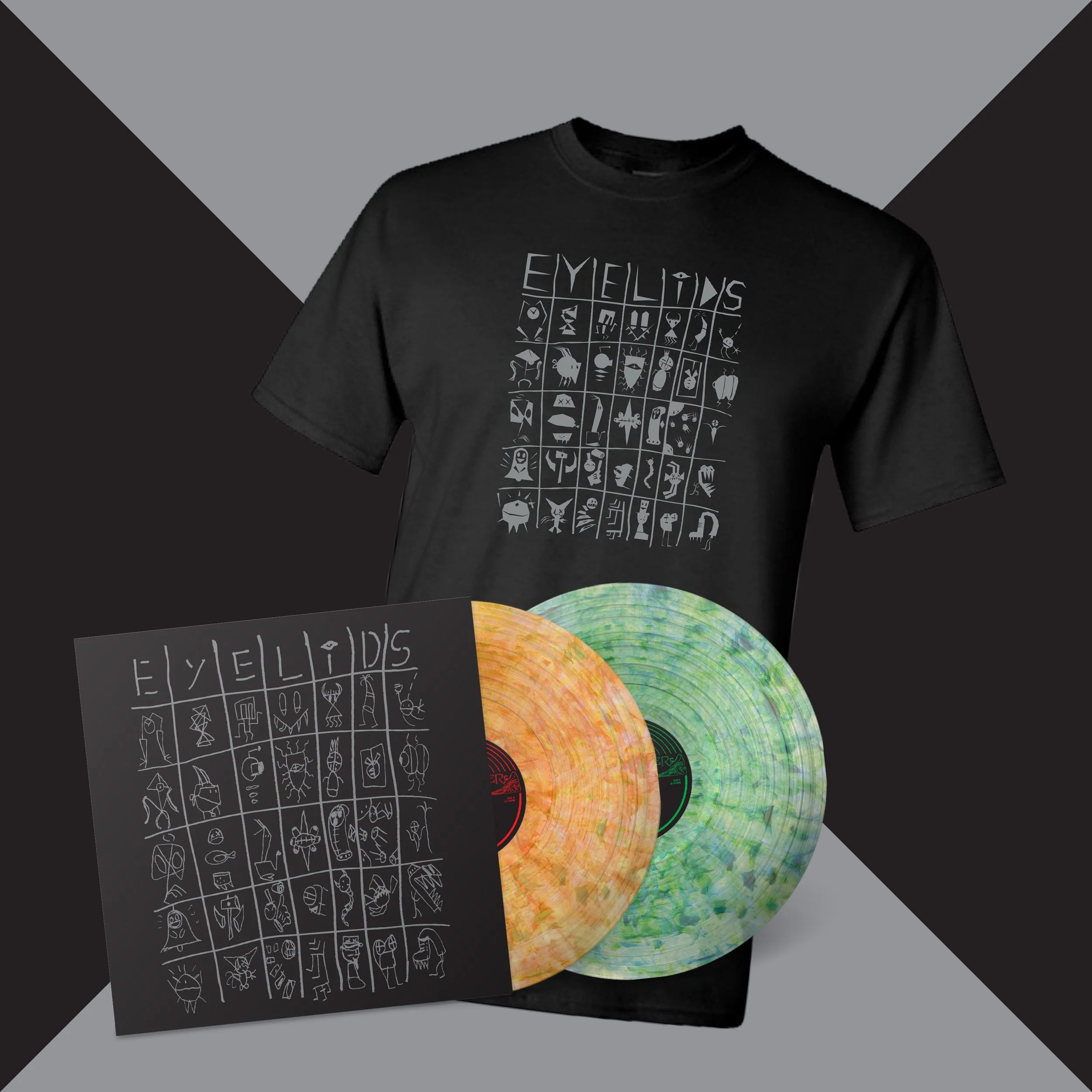 NEW EYELIDS 2xLP 'NO JIGSAW' + T-shirt + Rough Trade Special Edition