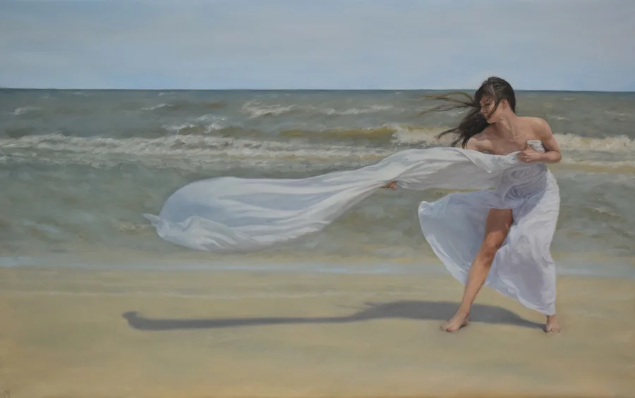 ‘The Moving Infinite’, 2016, oil on linen, 114cm x 182cm. Was $8000, now $5500
