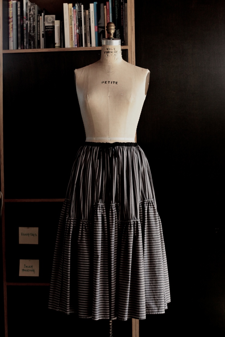 #1020 thunderstorm skirt/cotton