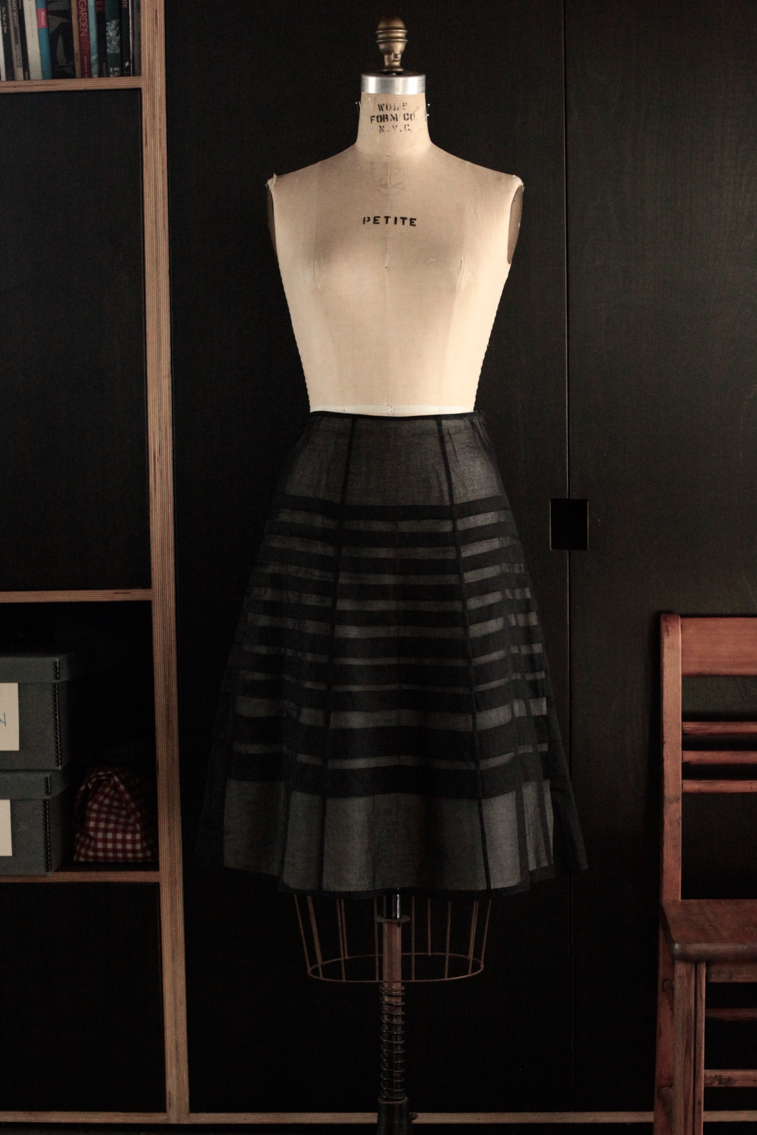 #1007 basket skirt/organdy