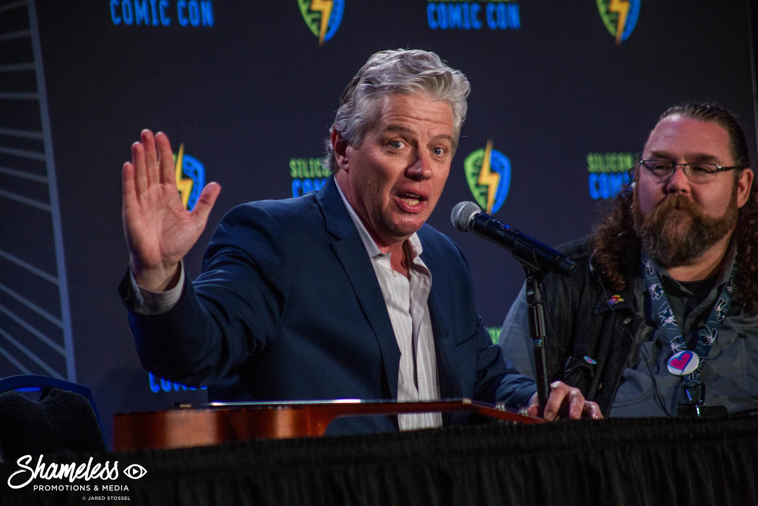 Tom Wilson speaking at Silicon Valley Comic Con. April 23, 2017. Photo Credit: Jared Stossel