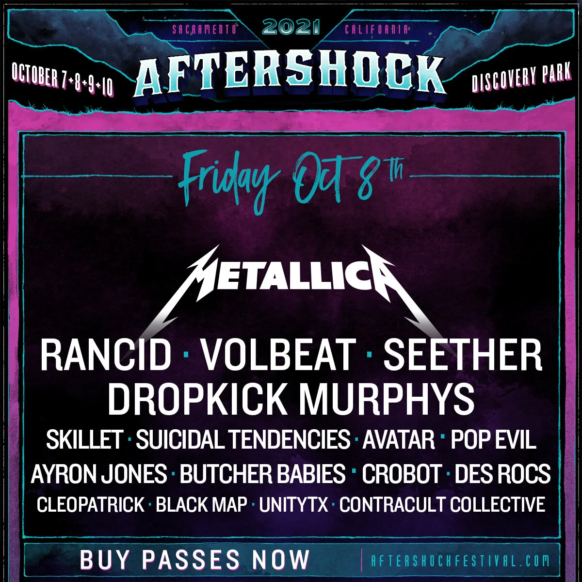 Aftershock Festival Day 2 Recap: Metallica, Rancid, Dropkick Murphys, Volbeat, and More