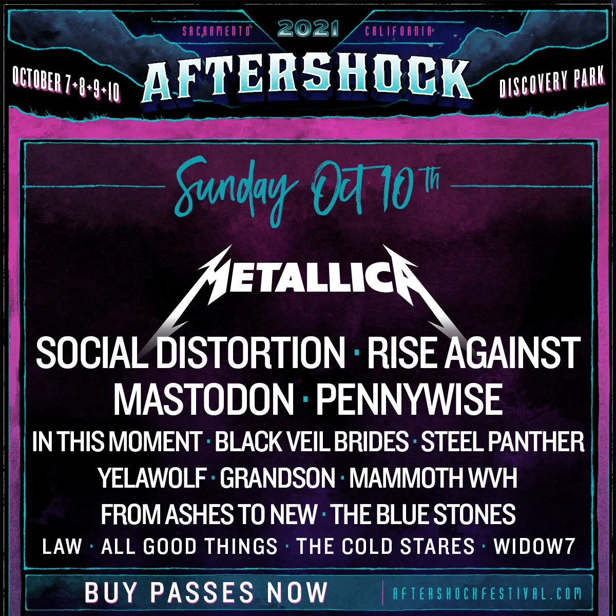 Aftershock Festival Day 4 Recap: Metallica, Rise Against, Social Distortion, Pennywise, Mastodon, and more