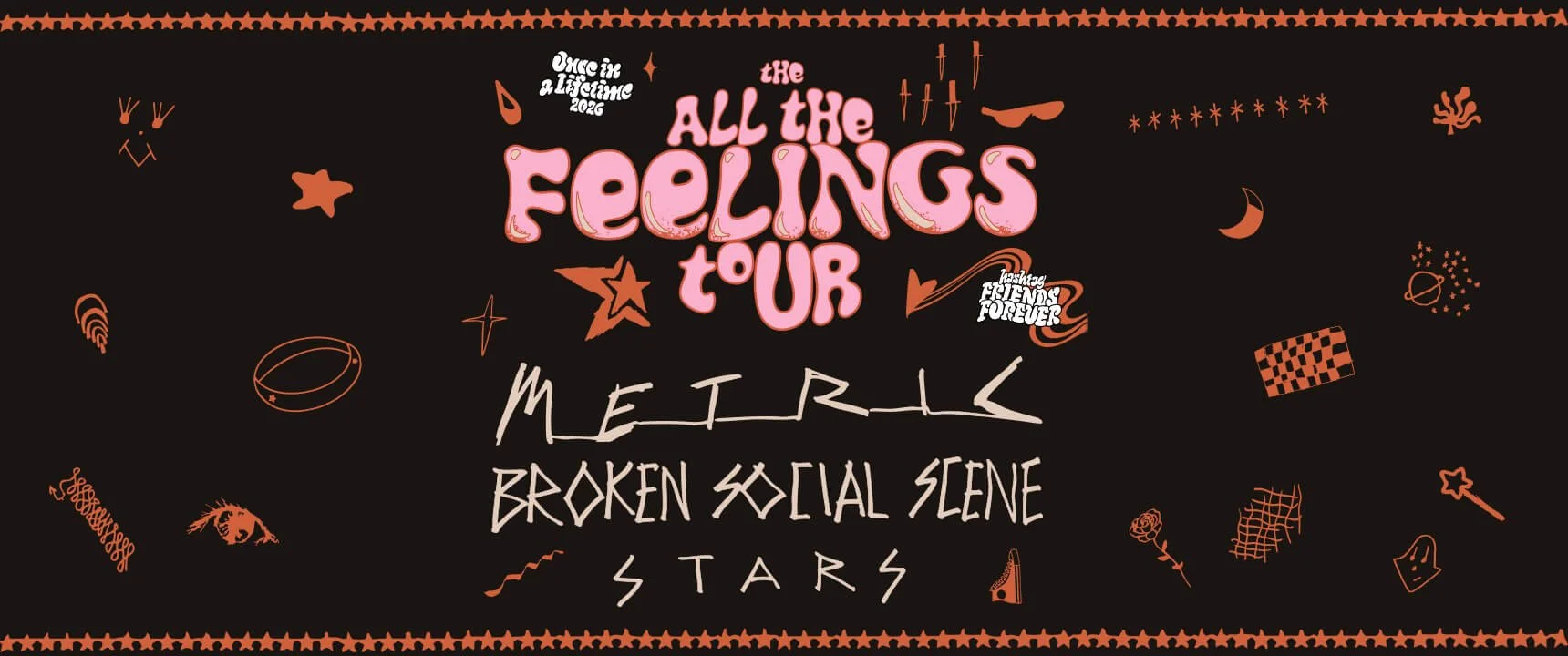 Metric, Broken Social Scene, Stars Announces 'All The Feelings' 2026 Tour Dates