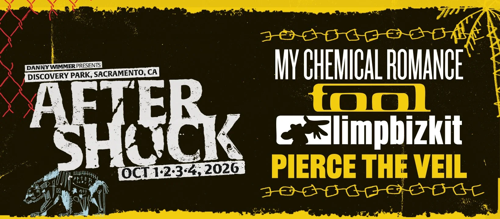 Aftershock Announces 2026 Lineup with My Chemical Romance, Limp Bizkit, Pierce The Veil, Tool