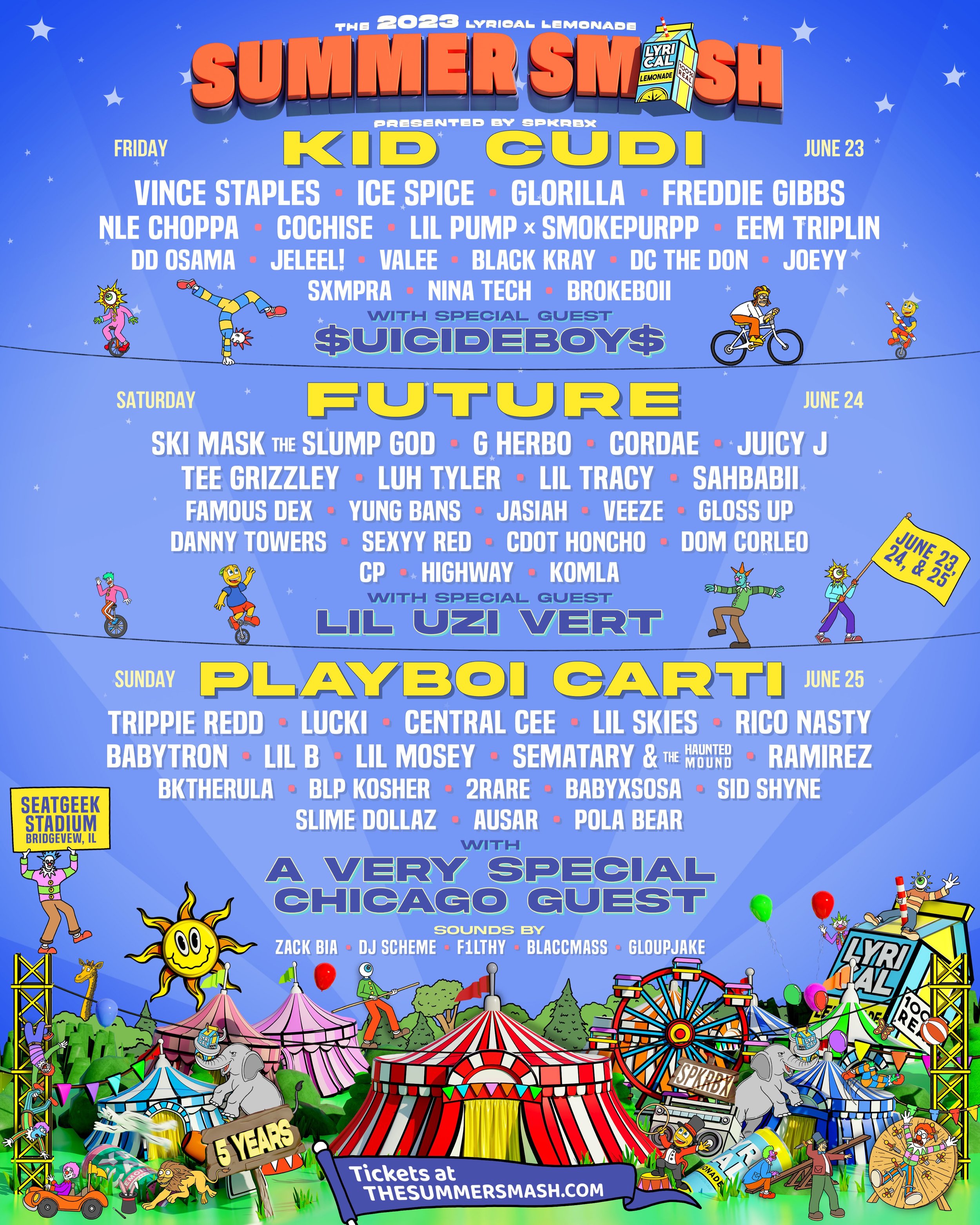 Summer Smash Festival Announced with Kid Cudi, Future, Playboi Carti