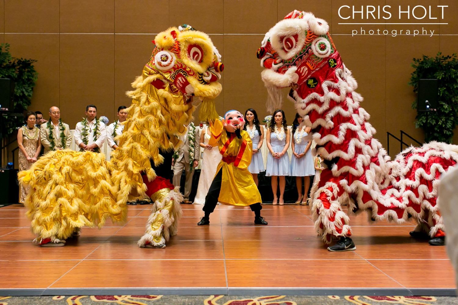 hilton los angeles, Chinese wedding, lion dance, reception