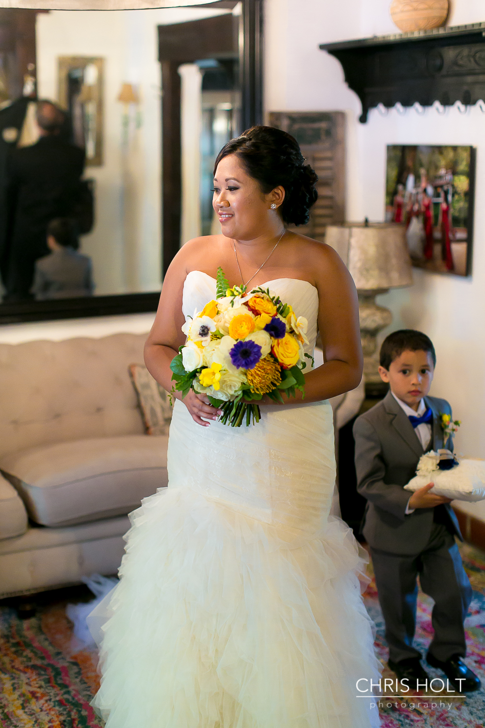 Pre Wedding Bridal Prep With Her Watchful Ringbearer&nbsp;