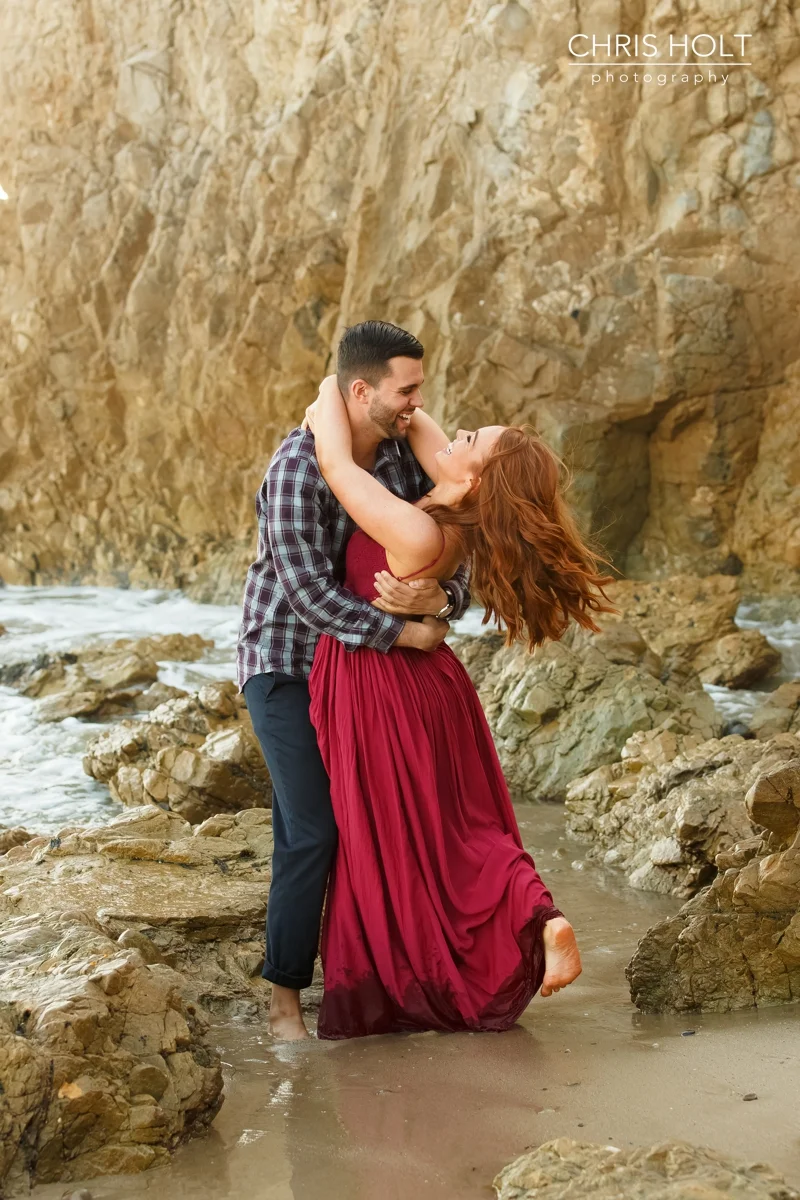 proposal, el matador, engagement, malibu, los angeles, surprise, beach, sunset, southern california, destination, wedding, photographers near me, santa barbara, new york, new jersey