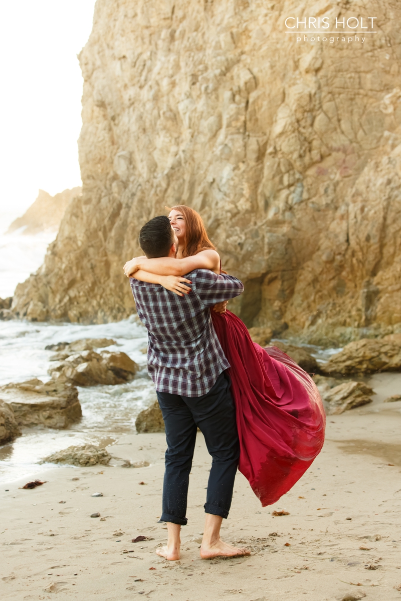 proposal, el matador, engagement, malibu, los angeles, surprise, beach, sunset, southern california, destination, wedding, photographers near me, santa barbara, new york, new jersey