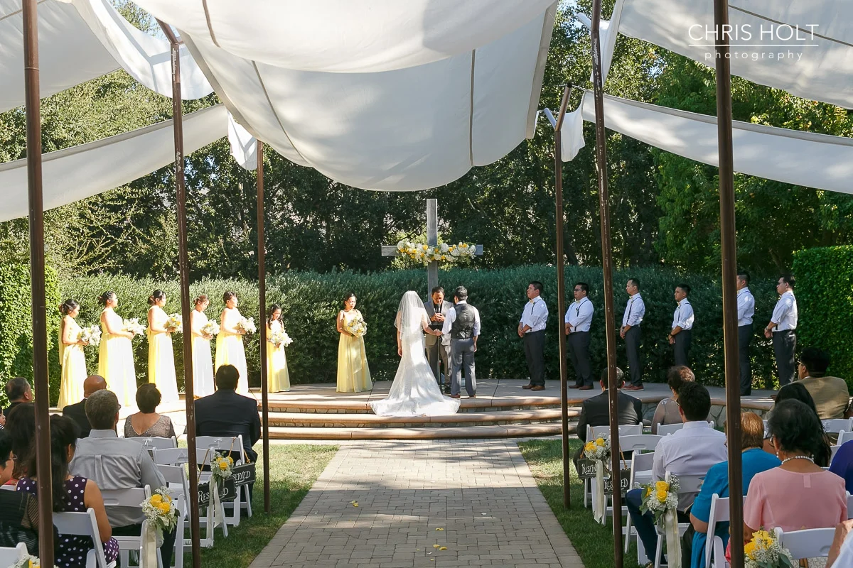 outdoor ceremony, maravilla gardens, camarillo, intimate wedding, photographers near me, chris holt