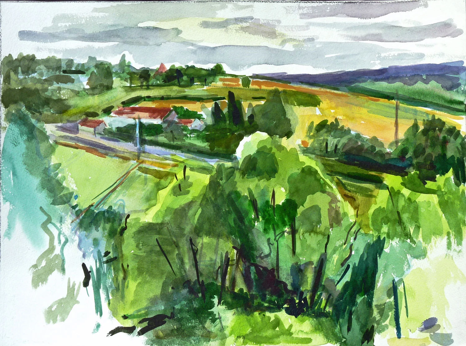 Landscape near Riberac, France