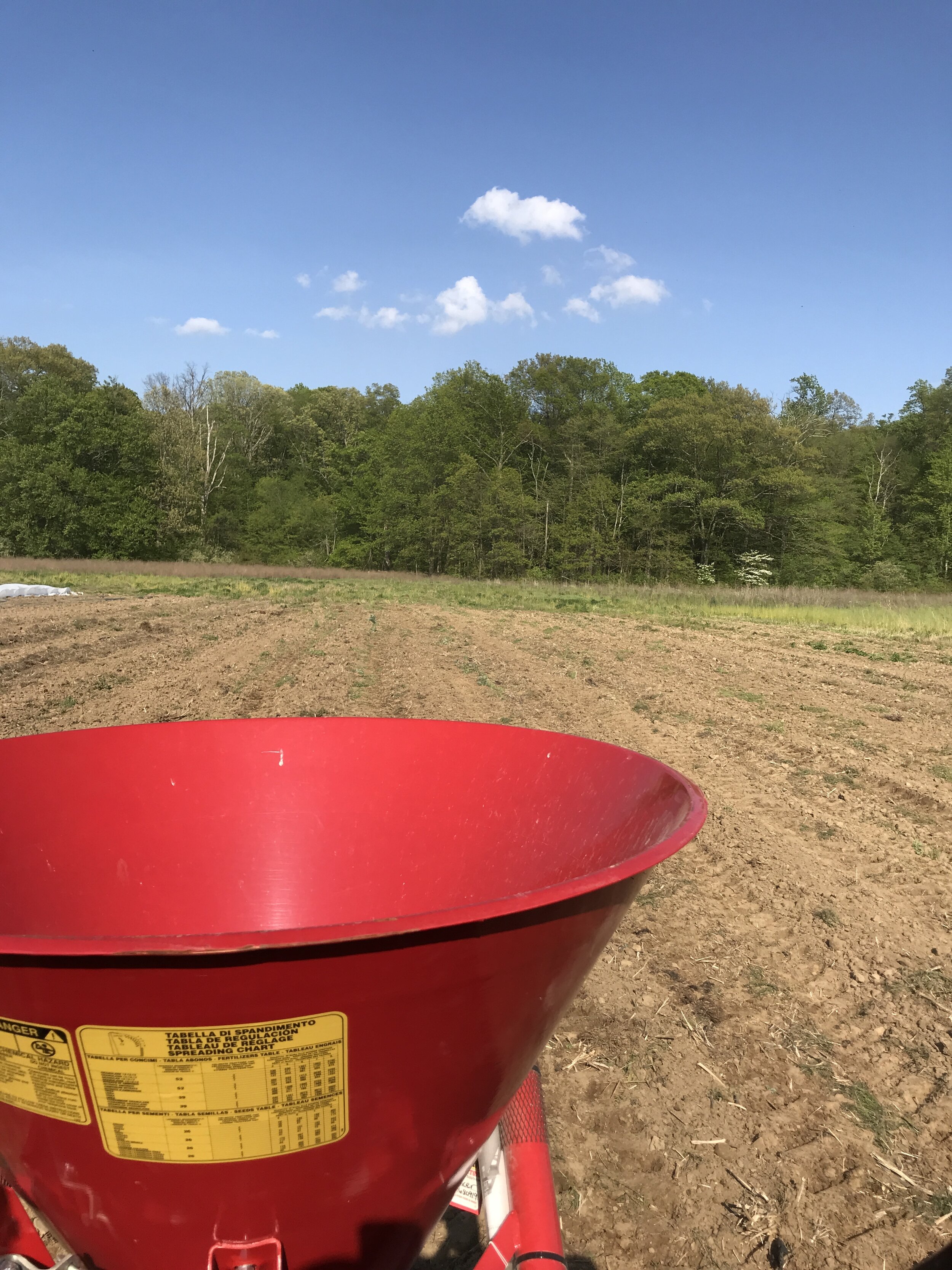  Planting summer cover crops in fields that will be for fall plantings.  