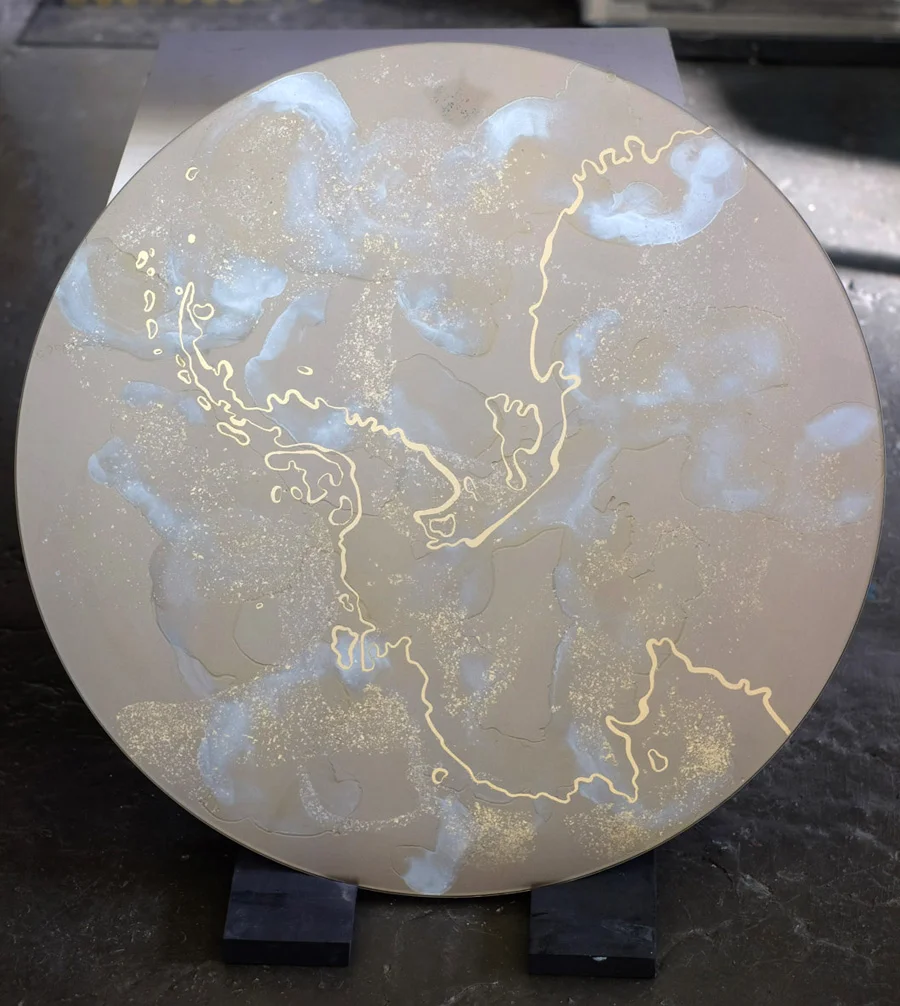 Circular piece commissioned by Atelier 27 for a luxury ship.