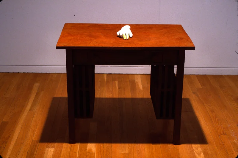 Desk and Hand