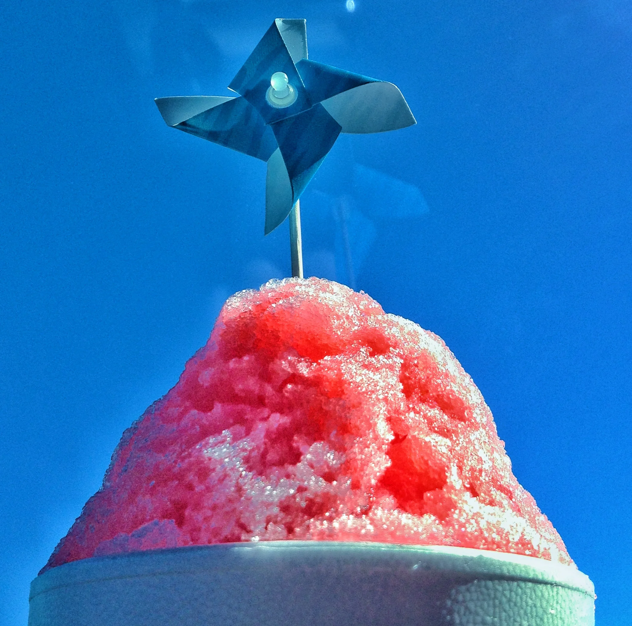 A cherry snocone from Happy Campers Snow Cones beat the June heat last week. 