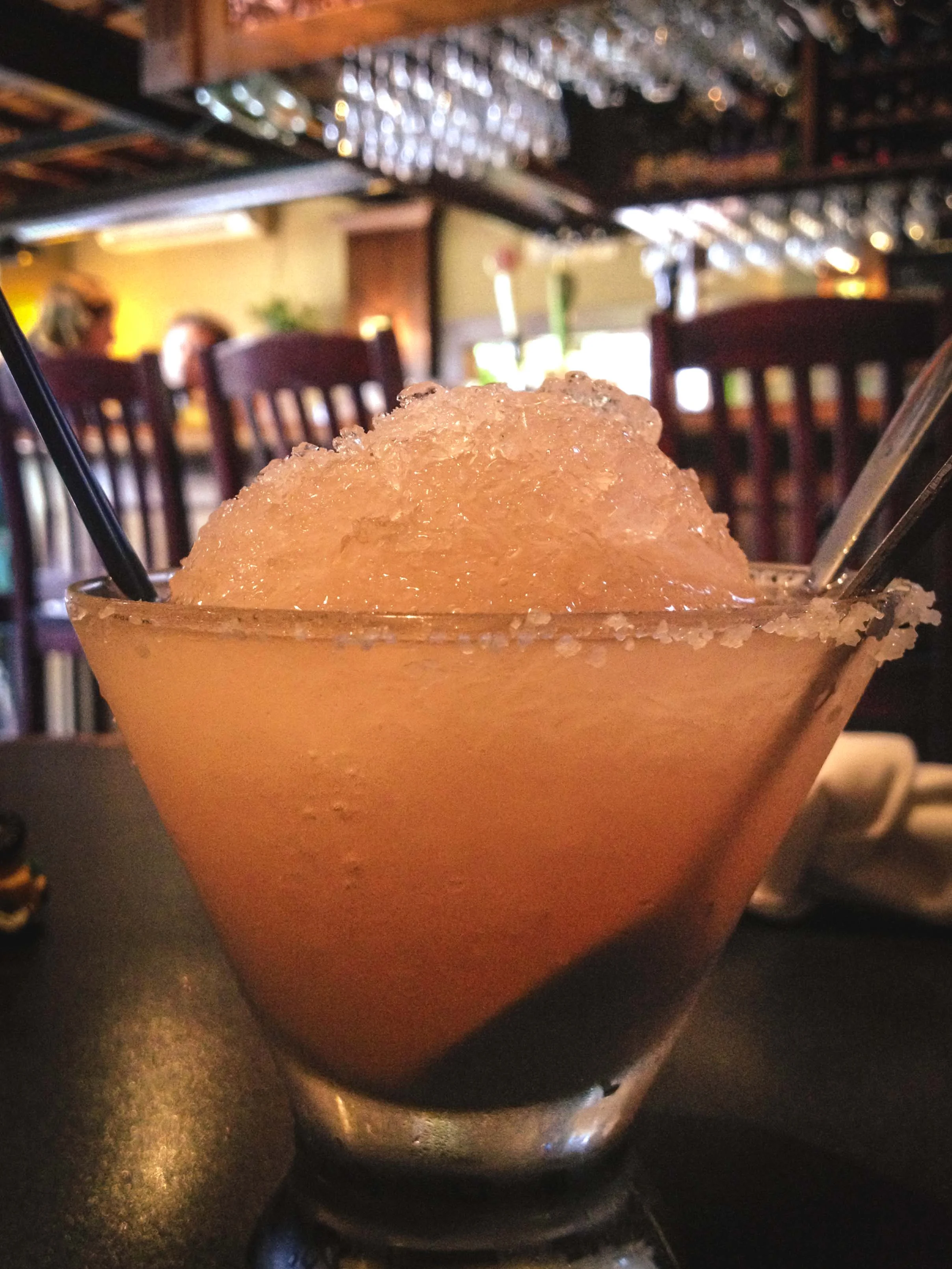 The special "adult" snow cones at The Green House this month didn't live up to our expectations. This is the Texas Picnic with watermelon, sour apple and Waterloo gin. It wasn't as good as it looks. 