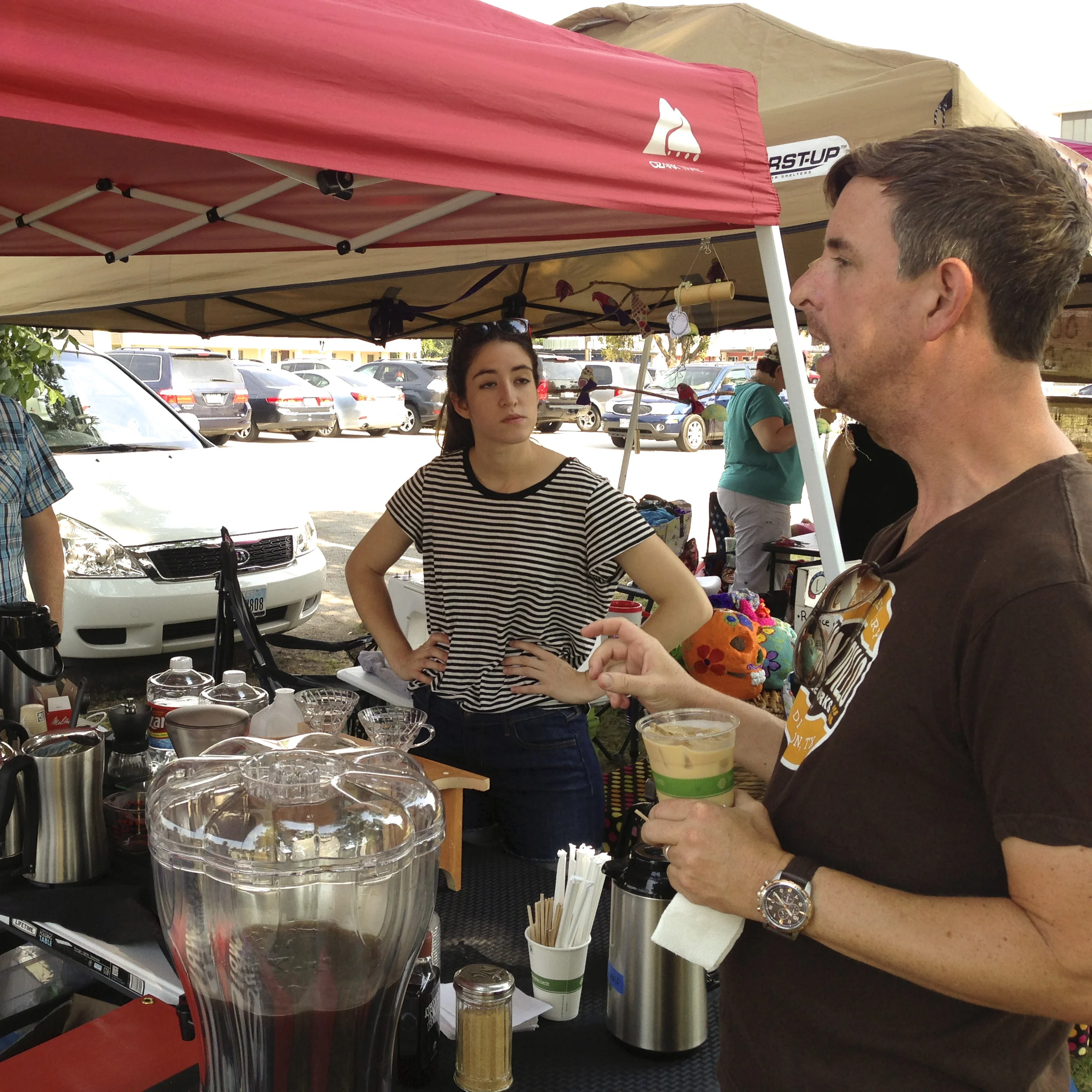 We spotted District 1 city councilman, Kevin Roden, out at the Denton Community Market talking with various vendors and pushing kids down the slide.&nbsp;