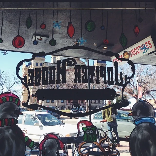 Many businesses have put up some decorations for the holidays. Jupiter House has some of our favorite local holiday decor. Shain Sheaff agrees. 