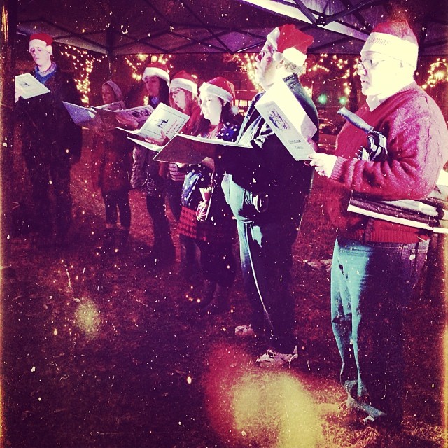  Carols were to be heard by all on the square! 