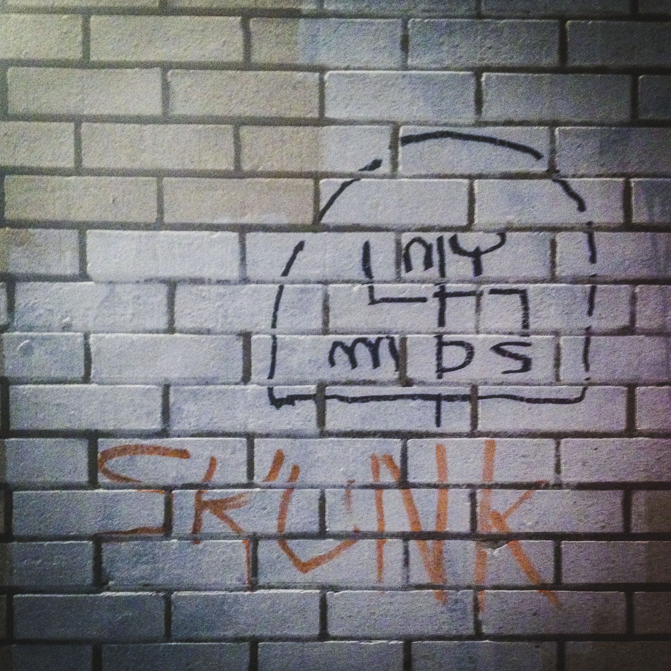 Let's start off this week's What We Did with our new favorite Monday morning game, Guess the Graffiti. Here's a piece of graffiti we shot late last week somewhere in town. We can't really tell what it is, what it says, or even if it's offensive. It's certainly not the best piece of graffiti we've seen and we doubt it will even be here by next week, but either way, can you tell us where in town you can find this graffiti? 