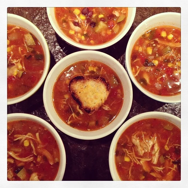 Soup with heart shapes in it is the best soup. Photo by @HollyinTexas. 