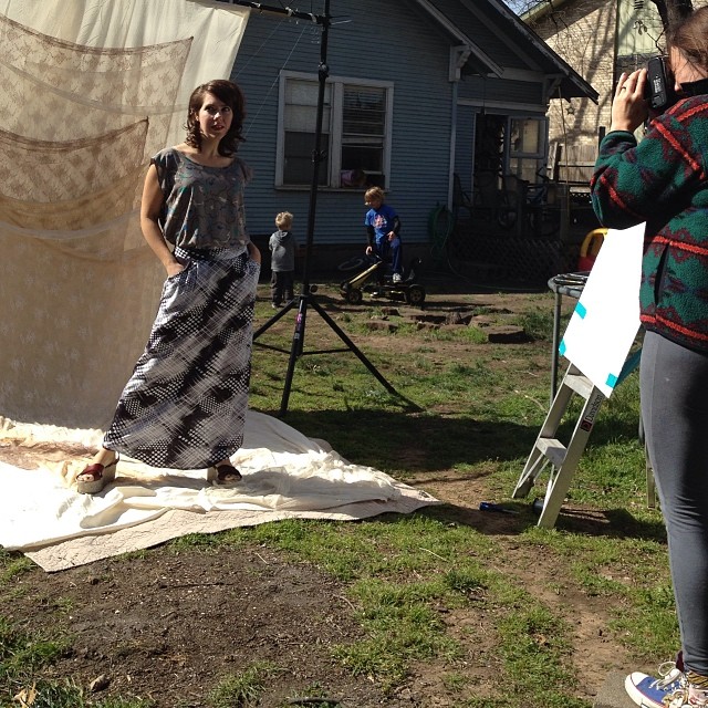 One of our favorite local designers is about to debut a new collection. Photo by @madelinewoodapparel . You can purchase her work at The DIME Store. 