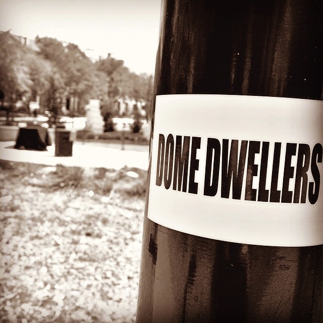 A little sticker bombing is just part of the local music culture. Thanks for catching the action @sundayprintshop ! And catch a Dome Dwellers show whenever y'all have a chance, readers. 