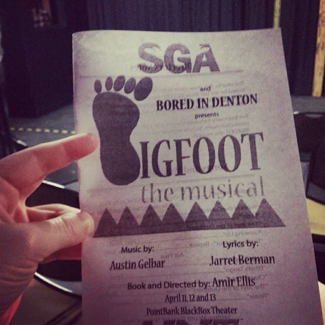 Bigfoot got spotted in an original musical at UNT last weekend. Photo by Erin Nicole. 