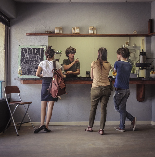 The interior of the old Shift Coffee. 